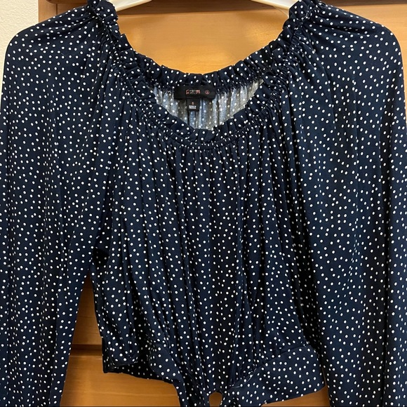 EM Long Sleeve Polka Dot Blouse - Picture 2 of 4